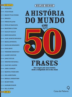 cover image of A História do Mundo em 50 Frases